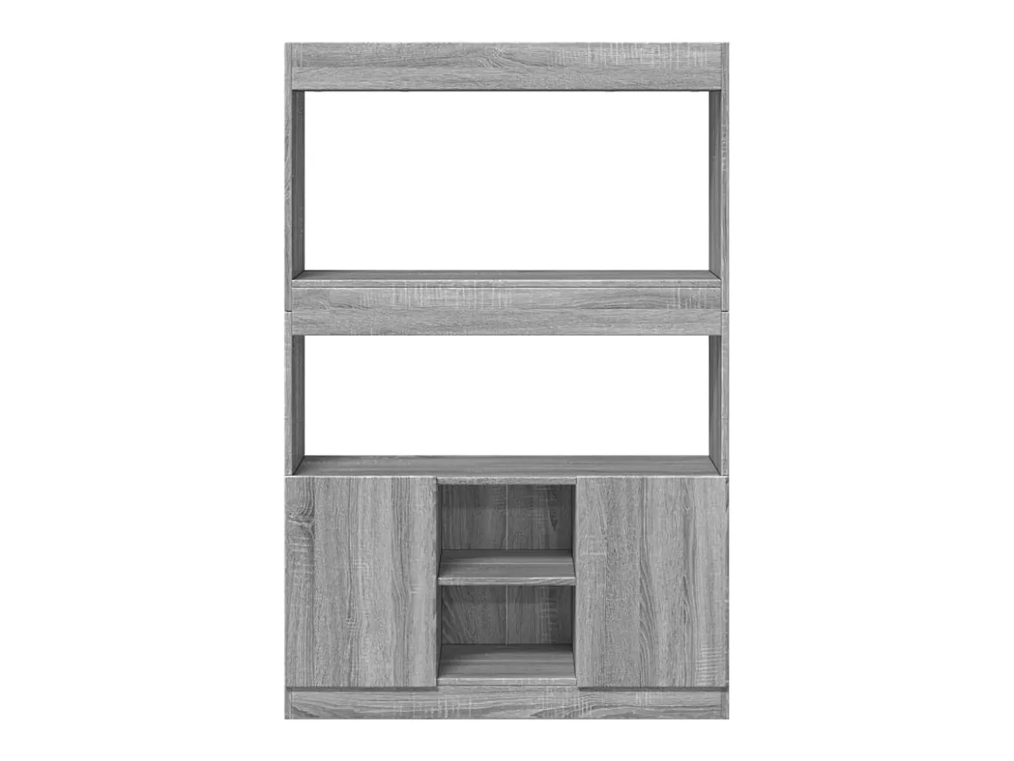 Aparador alto madera de ingeniería gris Sonoma 92x33x140 cm