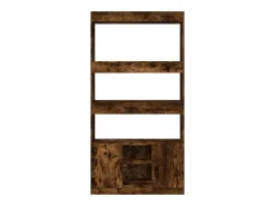 Aparador alto madera de ingeniería roble ahumado 92x33x180 cm