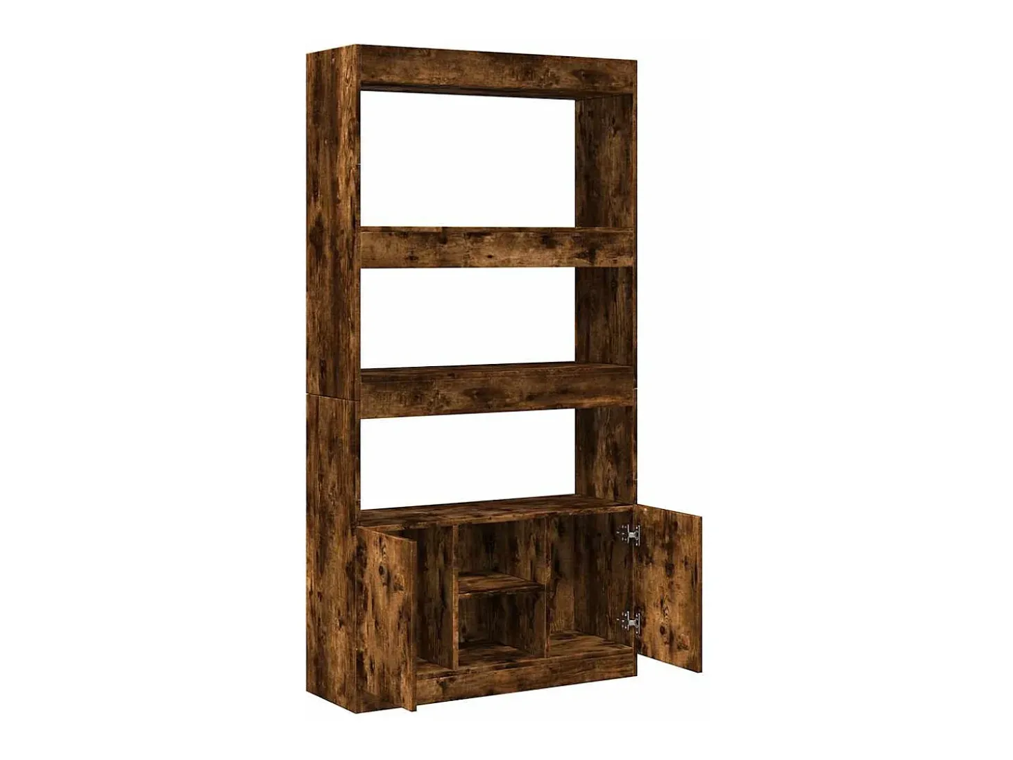 Aparador alto madera de ingeniería roble ahumado 92x33x180 cm