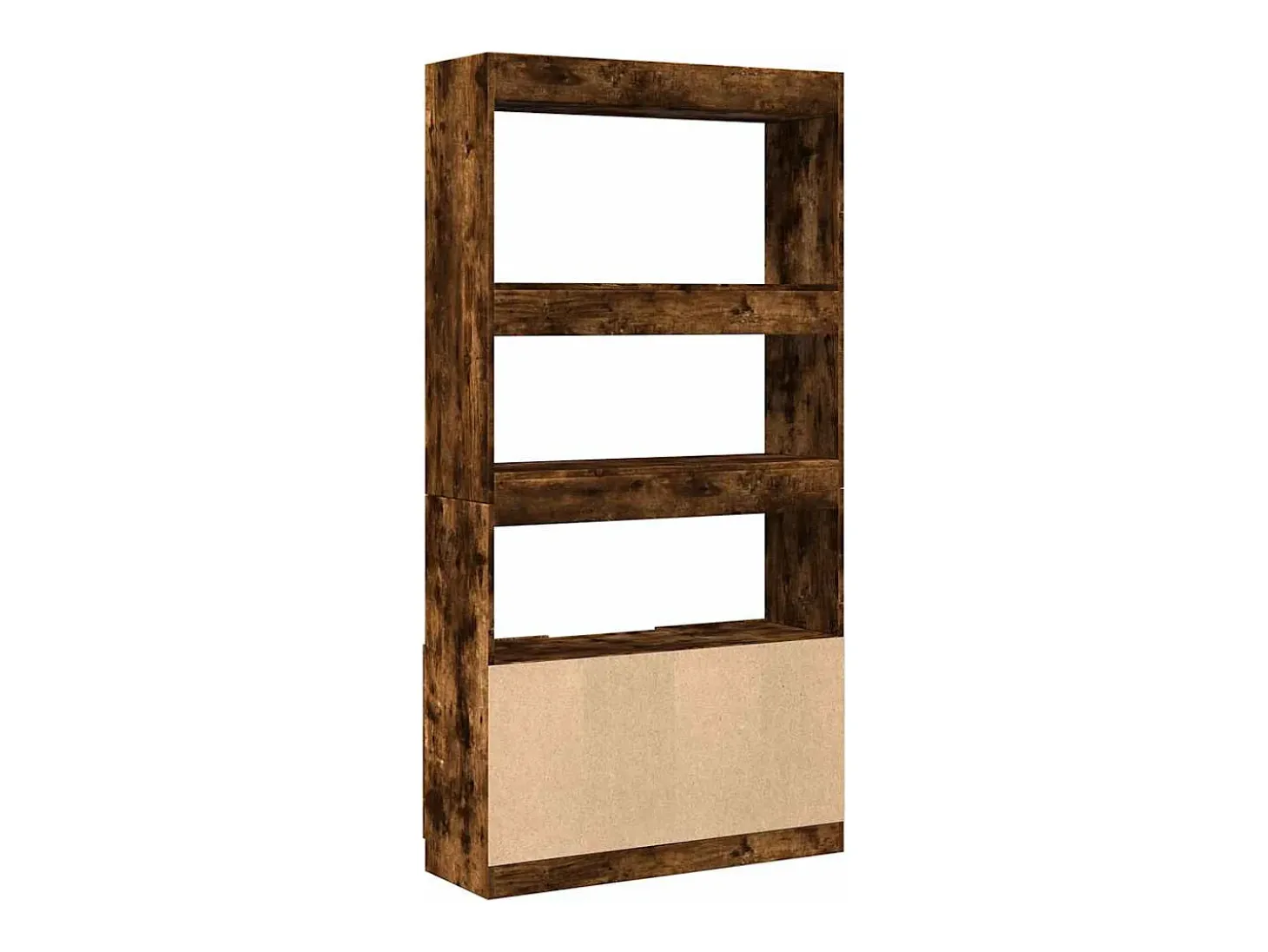 Aparador alto madera de ingeniería roble ahumado 92x33x180 cm