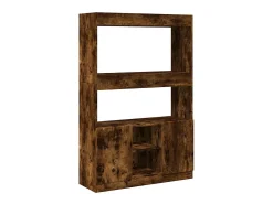 Aparador alto madera de ingeniería roble ahumado 92x33x140 cm