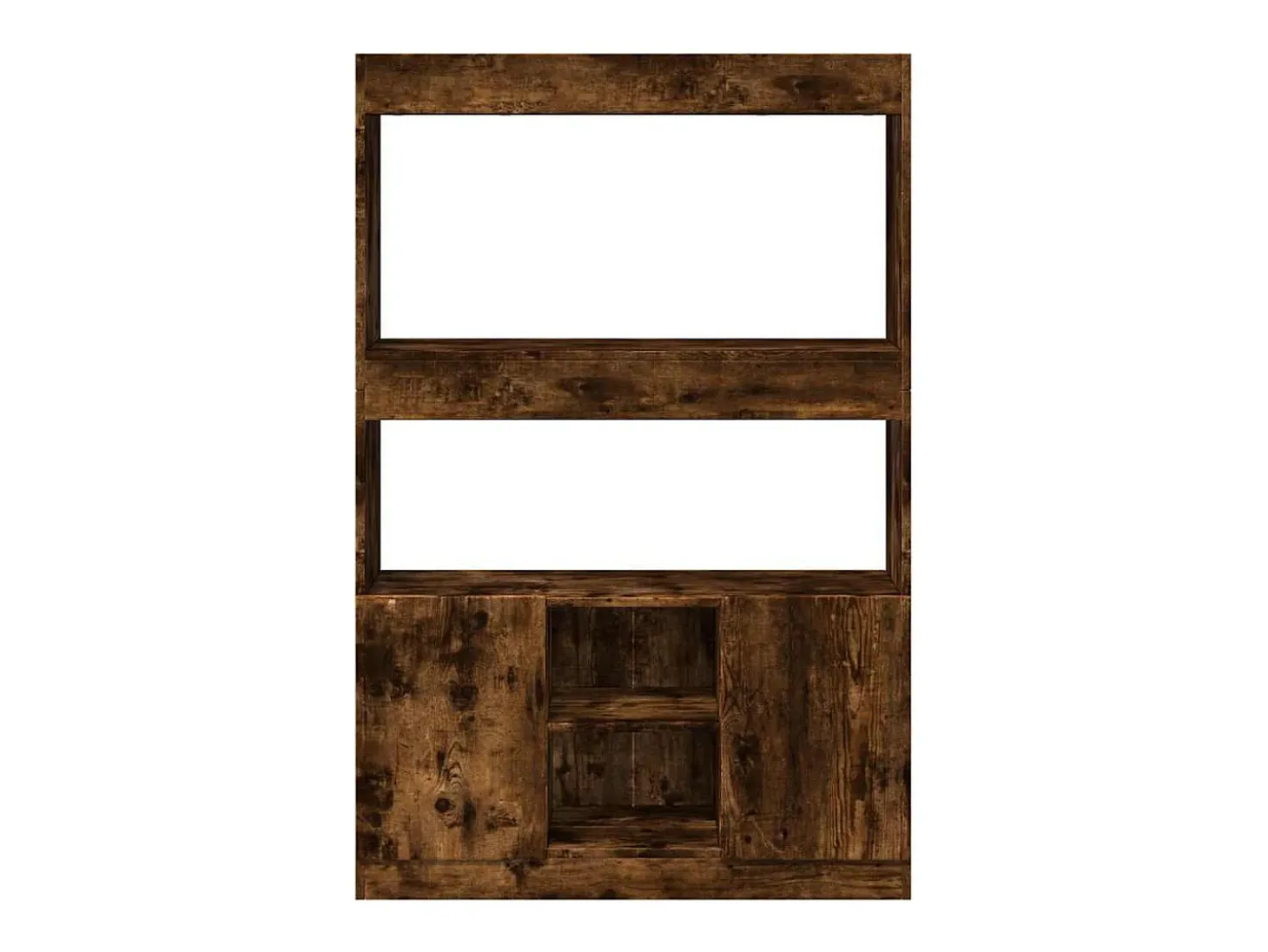 Aparador alto madera de ingeniería roble ahumado 92x33x140 cm