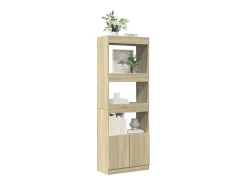 Aparador alto madera de ingeniería roble Sonoma 63x33x180 cm