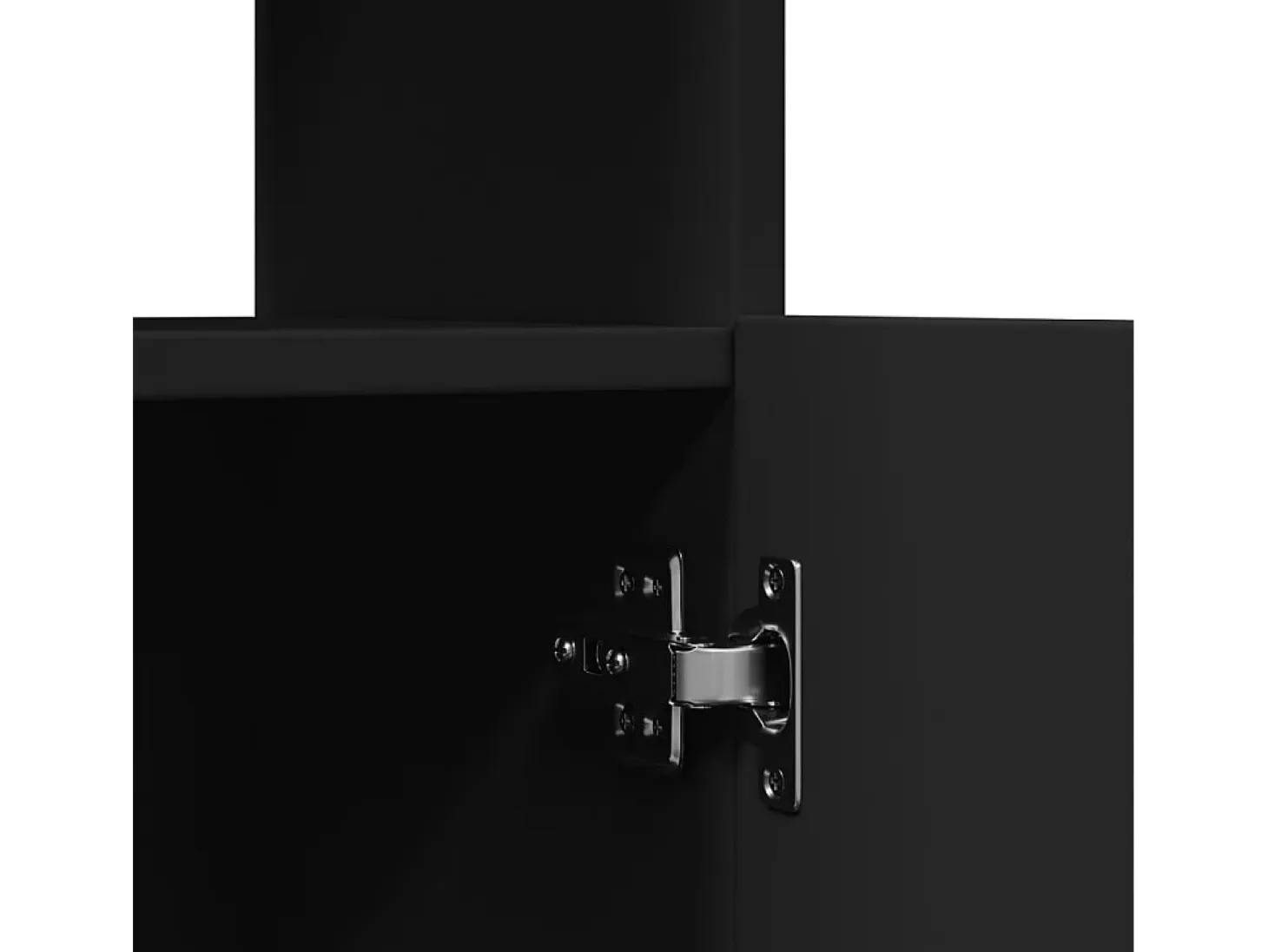 Aparador alto madera de ingeniería negro 92x33x140 cm