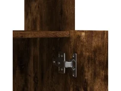 Aparador alto madera de ingeniería roble ahumado 63x33x180 cm