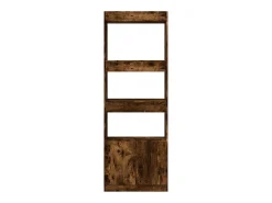 Aparador alto madera de ingeniería roble ahumado 63x33x180 cm