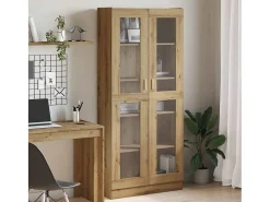 Aparador alto madera ingeniería roble artisan 82,5x30,5x185 cm