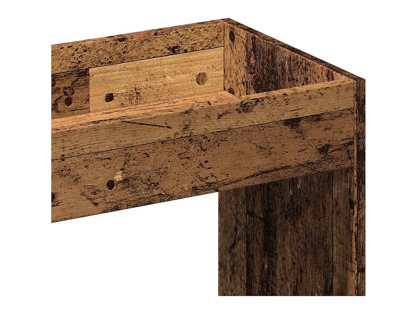 Aparador alto madera ingeniería madera envejecida 92x33x180 cm
