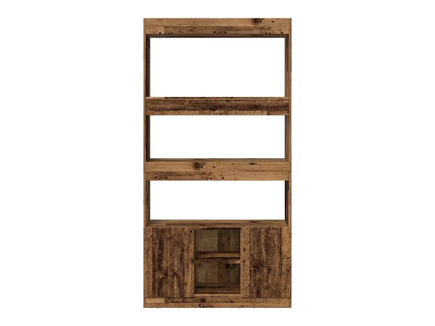 Aparador alto madera ingeniería madera envejecida 92x33x180 cm