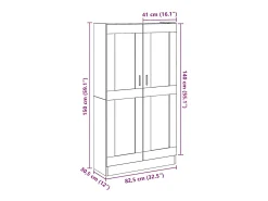 Aparador alto madera ingeniería roble artisan 82,5x30,5x150 cm