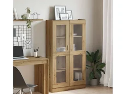 Aparador alto madera ingeniería roble artisan 82,5x30,5x150 cm