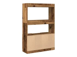 Aparador alto madera ingeniería madera envejecida 92x33x140 cm