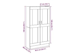 Aparador alto madera vieja 82,5x30,5x150 cm madera contrachapada
