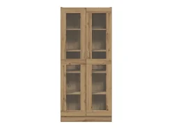 Aparador alto roble craft 82,5x30,5x185 cm madera de ingeniería