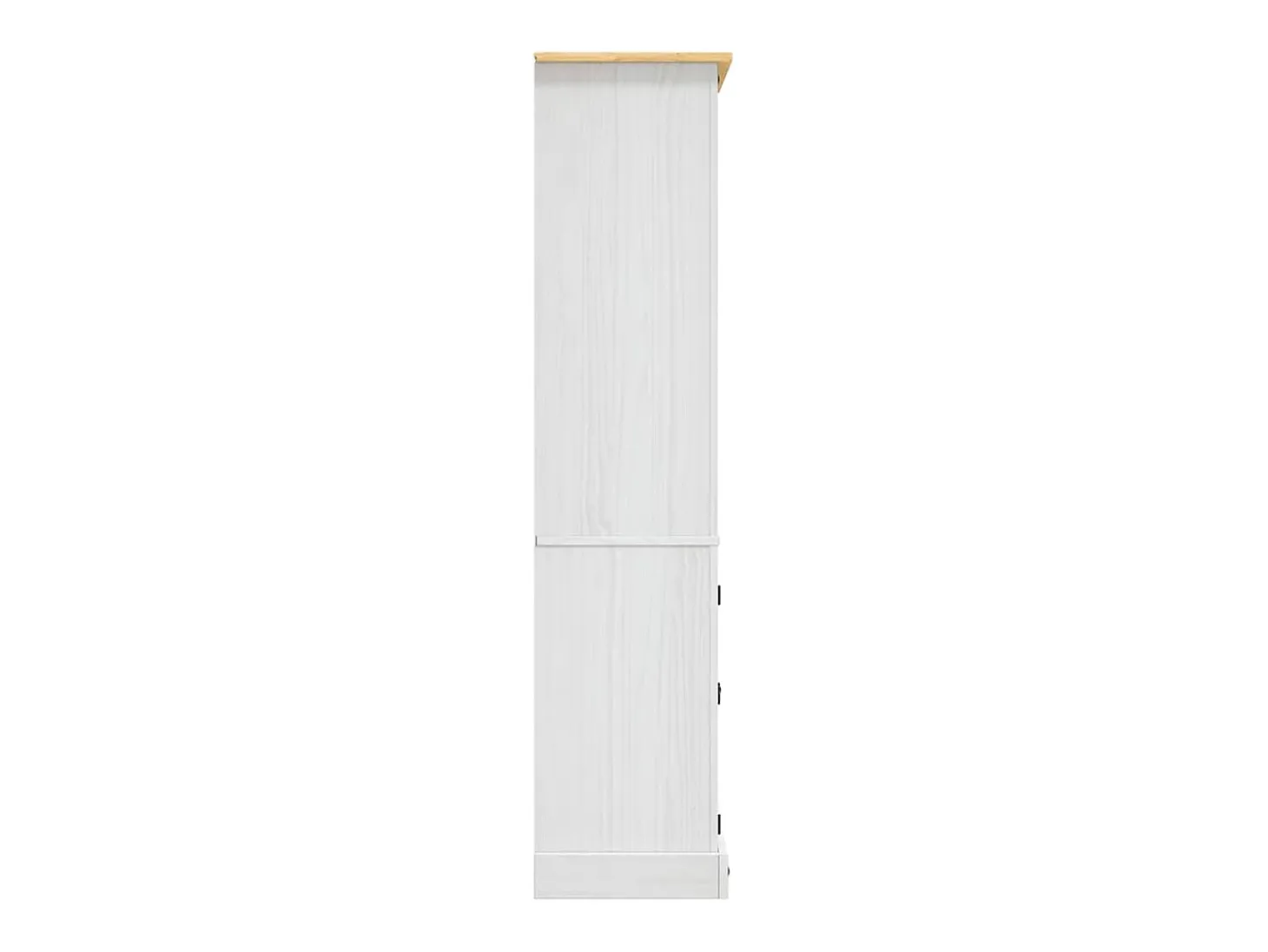 Aparador Corona Range de pino mexicano blanco 80x40x170 cm