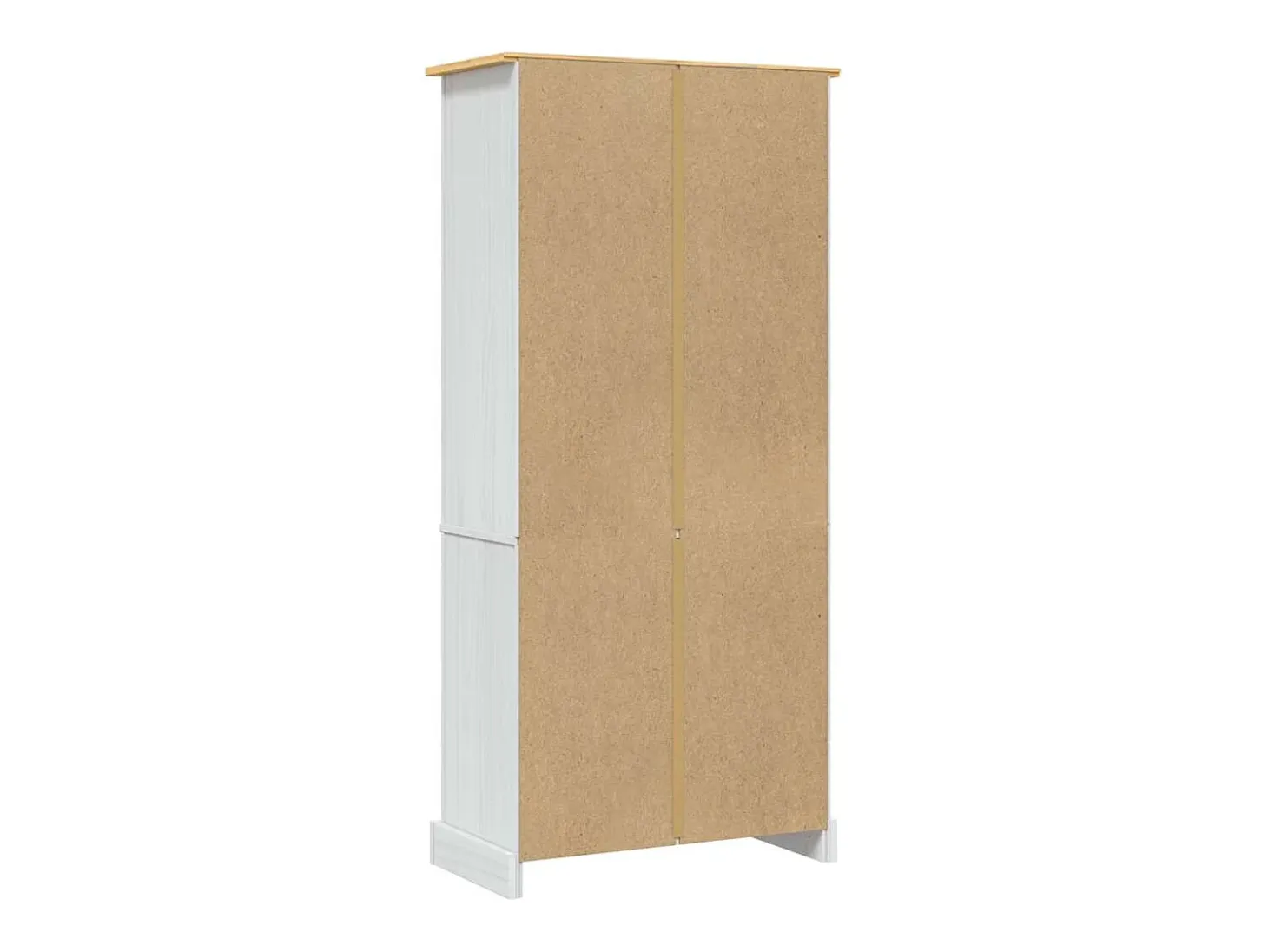 Aparador Corona Range de pino mexicano blanco 80x40x170 cm