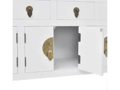 Aparador de estilo chino de madera maciza blanco