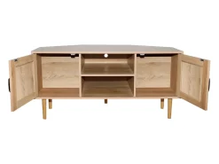 Aparador de madera con puertas efecto caña y hornacinas ARTIC