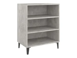 Aparador de madera contrachapada gris hormigón 57x35x70 cm