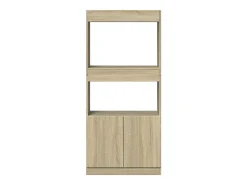 Aparador de madera de ingeniería roble Sonoma 63x33x140 cm