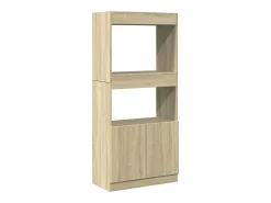 Aparador de madera de ingeniería roble Sonoma 63x33x140 cm