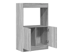 Aparador de madera de ingeniería gris Sonoma 63x33x100 cm