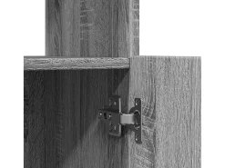 Aparador de madera de ingeniería gris Sonoma 63x33x100 cm
