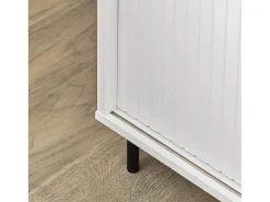 Aparador Entrada Recibidor con Puerta Correderas y Balda Ajustable 70 x 37 x 87 cm Blanco FSB62-W SoBuy ES