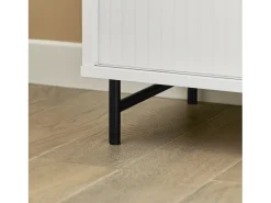 Aparador Entrada Recibidor con Puerta Correderas y Balda Ajustable 70 x 37 x 87 cm Blanco FSB62-W SoBuy ES