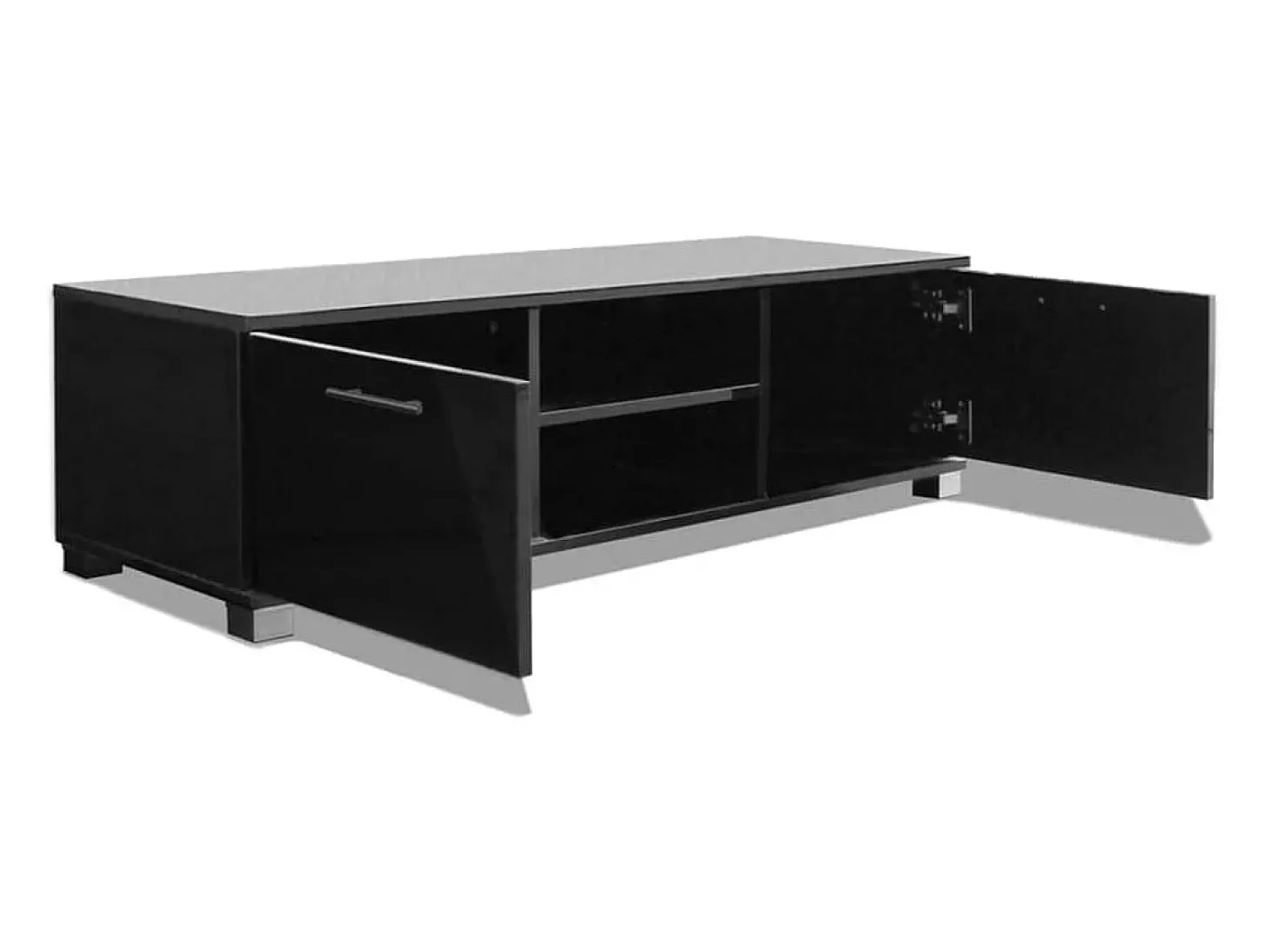 Aparador para TV alto brillo negro 120x40,3x34,7 cm
