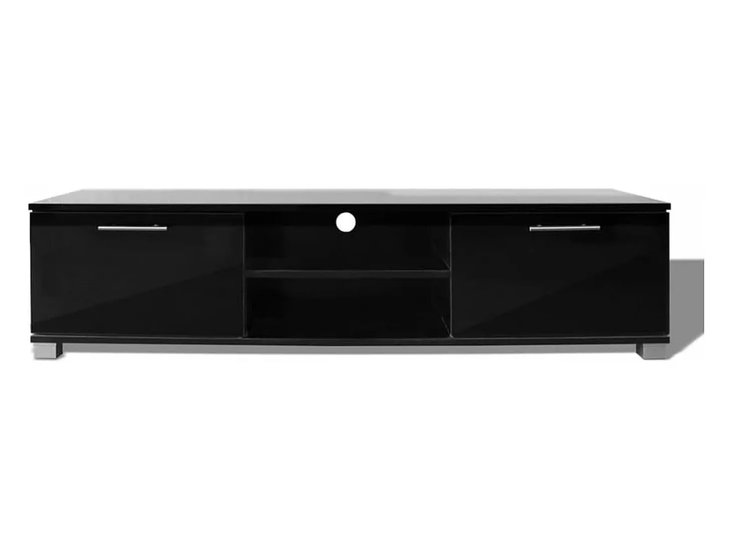 Aparador para TV alto brillo negro 120x40,3x34,7 cm