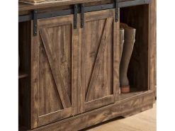 Aparador Recibidor con Puerta corrediza de Granero, Compartimento Abierto Armario de Almacenamiento para Comedor salón Cocina 120 x 40 x 70 cm FSB60-N SoBuy ES