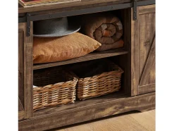 Aparador Recibidor con Puerta corrediza de Granero, Compartimento Abierto Armario de Almacenamiento para Comedor salón Cocina 120 x 40 x 70 cm FSB60-N SoBuy ES