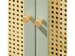 Aparador Recibidor Mueble de Entrada con 2 Puertas y 4 Cajones 70 x 34 x 90 cm Verde FSB72-GR SoBuy ES