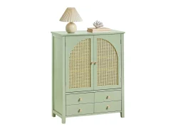 Aparador Recibidor Mueble de Entrada con 2 Puertas y 4 Cajones 70 x 34 x 90 cm Verde FSB72-GR SoBuy ES