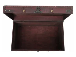 Arcón de madera Antibes aspecto antiguo angular, angular