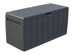 Arcón para Exterior 270 Litros de Resina 117x45,5x57cm Gris Thinia Home