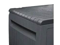 Arcón para Exterior 270 Litros de Resina 117x45,5x57cm Gris Thinia Home