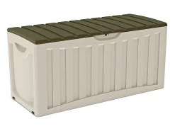 Arcón para Exterior 340 Litros de Resina 118x53x57cm Beige Thinia Home