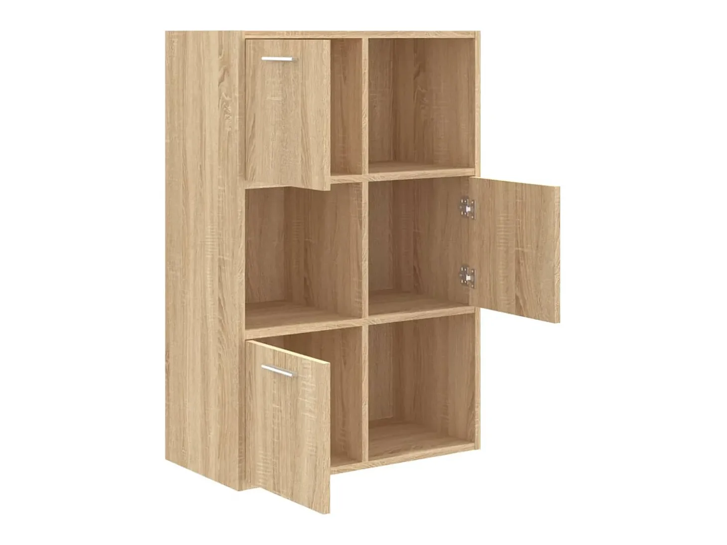 Armario almacenamiento madera contrachapada roble 60x29,5x90 cm