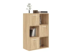 Armario almacenamiento madera contrachapada roble 60x29,5x90 cm