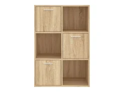 Armario almacenamiento madera contrachapada roble 60x29,5x90 cm