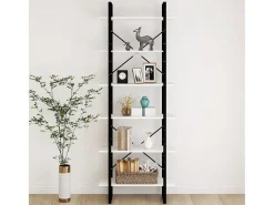 Armario alto Blanco 80x30x210 cm Madera maciza de pino