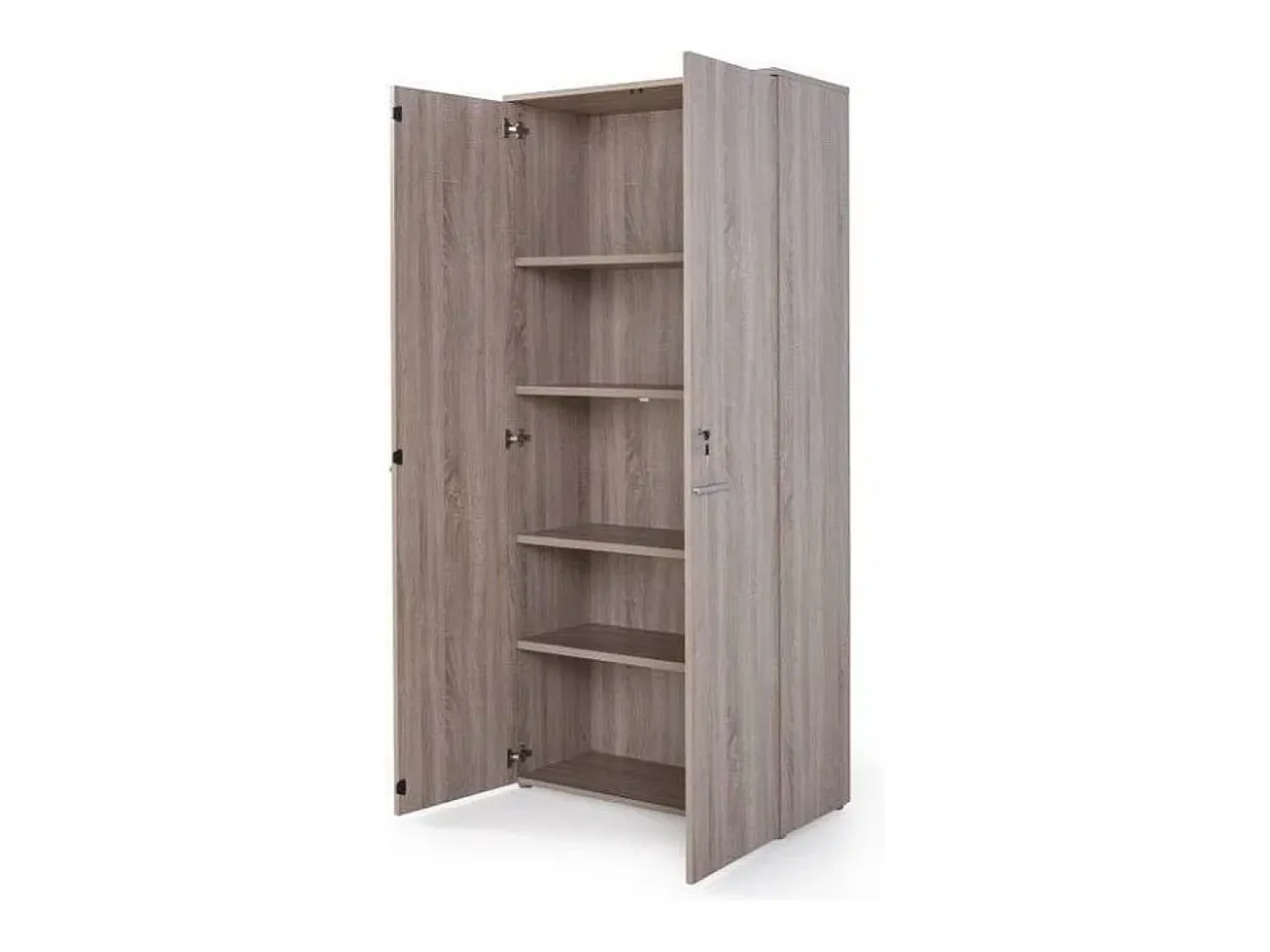Armario alto con puertas acabado olmo claro, 208.8 cm(alto)93 cm(ancho)42.5 cm(fondo)..