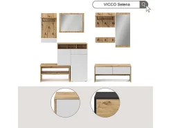 Armario antracita/artisan 90x30.1x40 selena