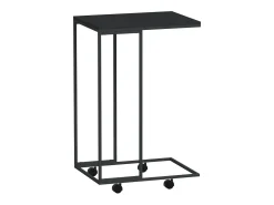 Armario auxiliar con ruedas contrachapado negro 40x30x63,5 cm ES870460