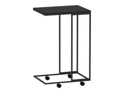 Armario auxiliar con ruedas contrachapado negro 40x30x63,5 cm