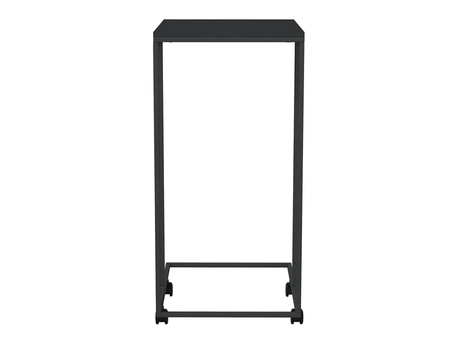 Armario auxiliar con ruedas contrachapado negro 40x30x63,5 cm