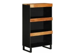 Armario auxiliar madera maciza de acacia 60x33x107 cm