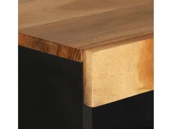 Armario auxiliar madera maciza de acacia 60x33x107 cm